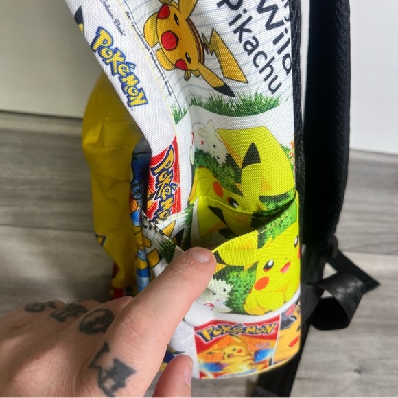 Pokémon Pikachu Backpack w/ Pencil bag Kids School Cute Yellow - Picture 7 of 9